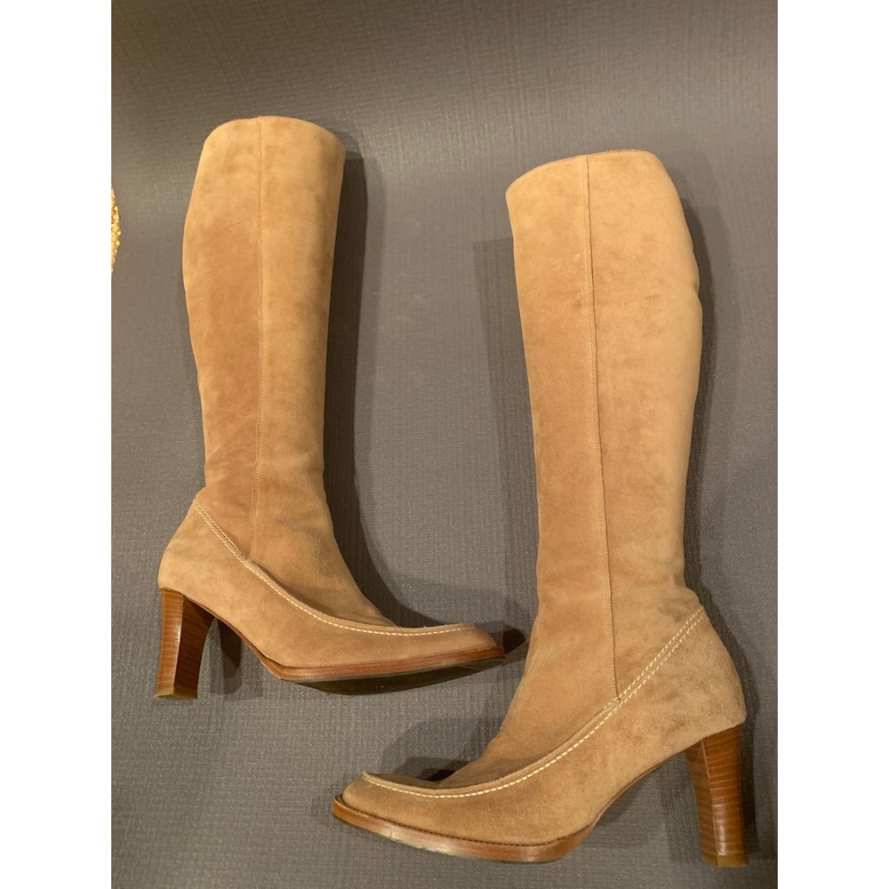 Ralph Lauren Purple Label Tan Suede Boots